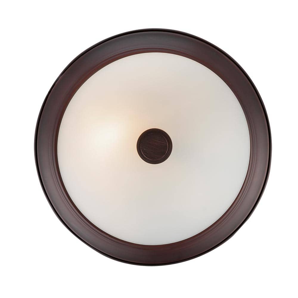 Mod Pod Rubbed Oil Bronze Glass Flushmount Light