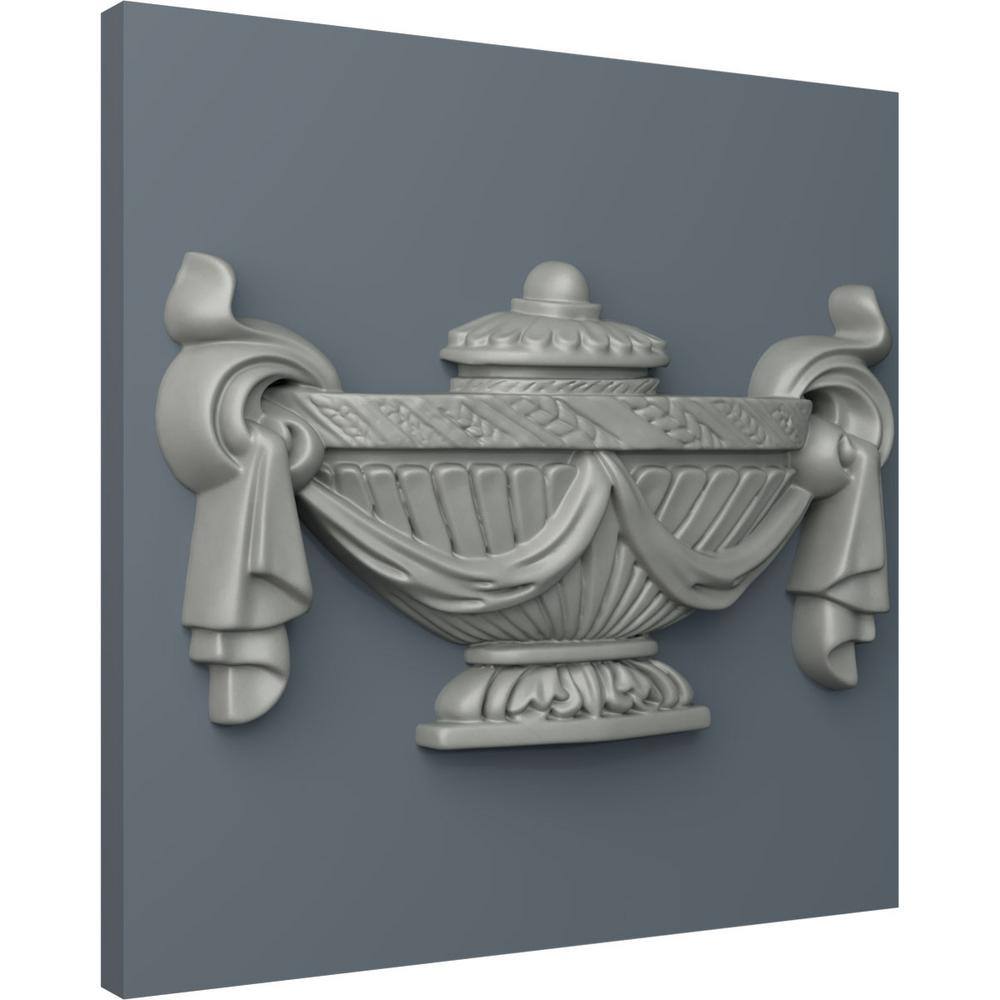 Gray Polyurethane Salem Urn Center Onlay Moulding
