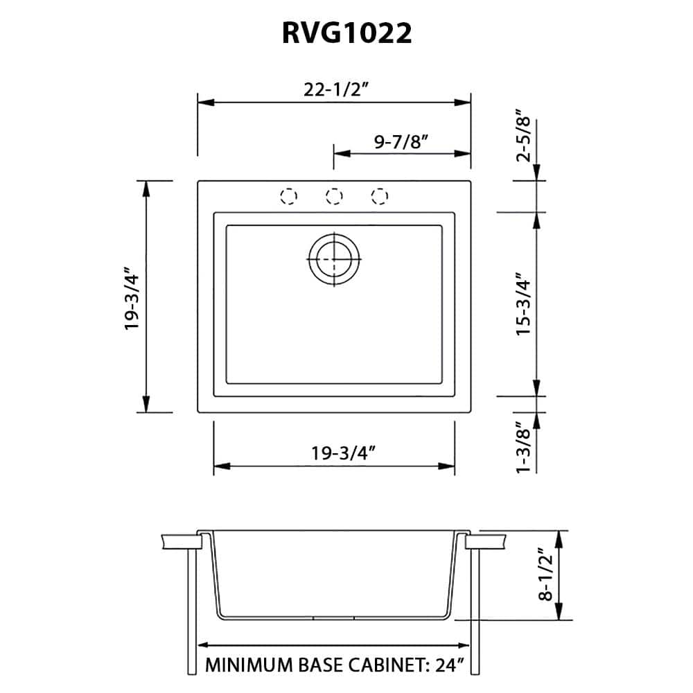 Arctic White Granite Composite Single Bowl Kitchen Sink