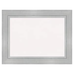 Romano Silver Wood White Corkboard 35 in. x 27 in. Bulletin Board Memo Board