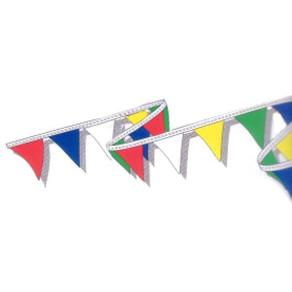 Lynch Sign 50 ft. of 12 in. Multi-Colored String Flag Pennants