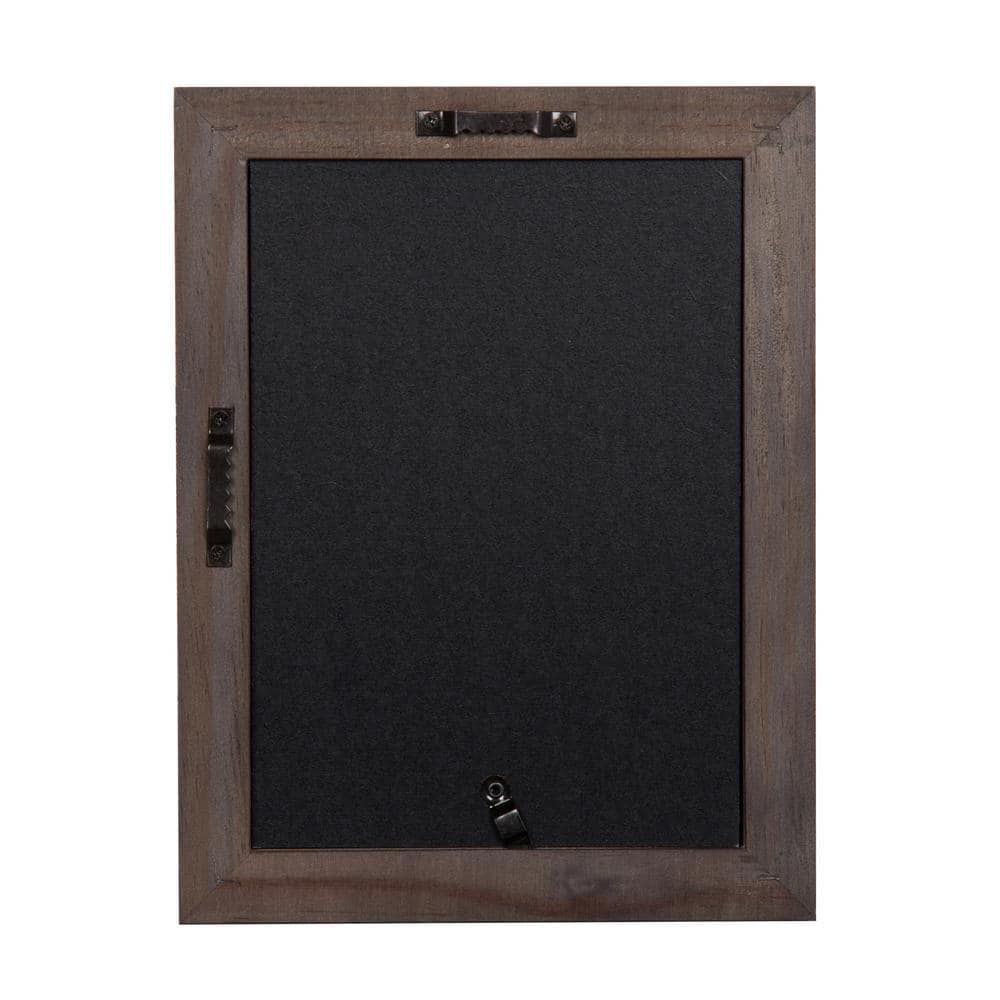 Bordeaux Brown and Gray Wood 10-Piece Wall Frame Set
