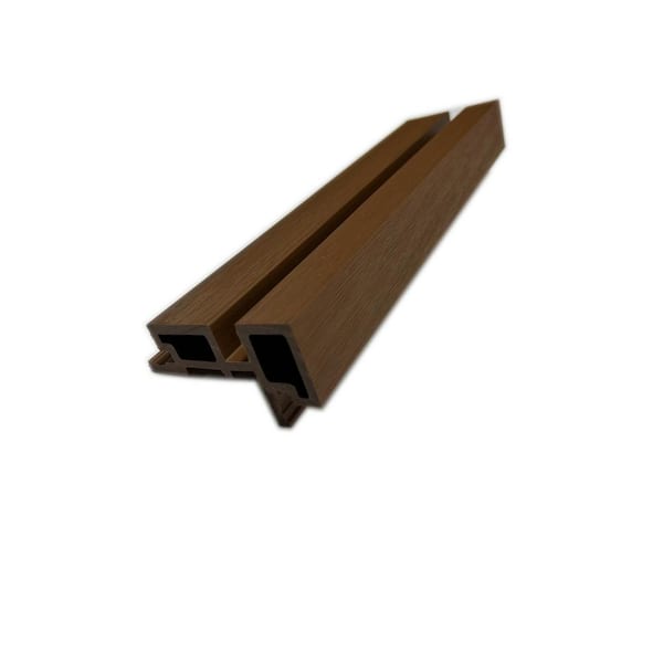 3.5 in. x 2 in. x 8.92 ft. Teak Outdoor European Siding PVC End Trim (4-Pieces)