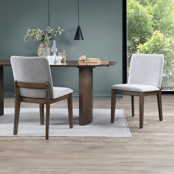 New Classic Furniture Kody Stone Gray Fabric Upholstered Dining Chair (Set of 2)