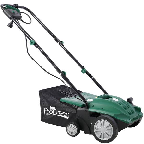 Tunearary 12A 13 in. Garden Weeder, 2 in., 1-Electric Lawn Mower with Removable Collection Bag 31.7 QT, Green
