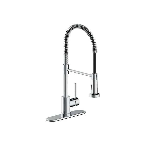 Seasons Westwind Single-Handle Spring Neck Kitchen Faucet in Chrome