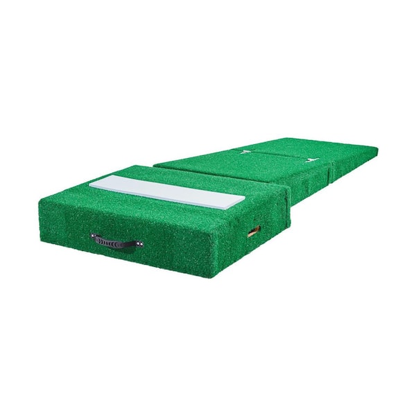 Portable Baseball/Softball Pitching Mound, 77 in. Indoor/Outdoor Practice Aid w/ Turf, Pitching Rubber and Carry Handles