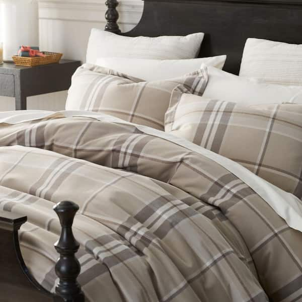 New In Package The Company Store Contempo Flannel sale Queen Bedding Set