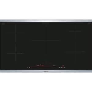 800 36 in. Induction Cooktop in Black with Stainless Steel Trim with 5 Elements