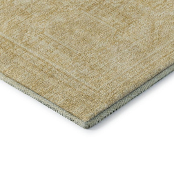 Mayfield Premium Machine Washable Abstract AMF1920 Wheat 5 ft. x 7 ft. 6 in. Area Rug