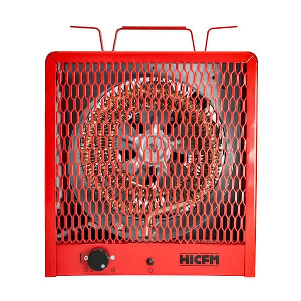4800W 12 in. Fan-Forced Heater 16380 BTU with Integrated Thermostat Control and Overheat Protection