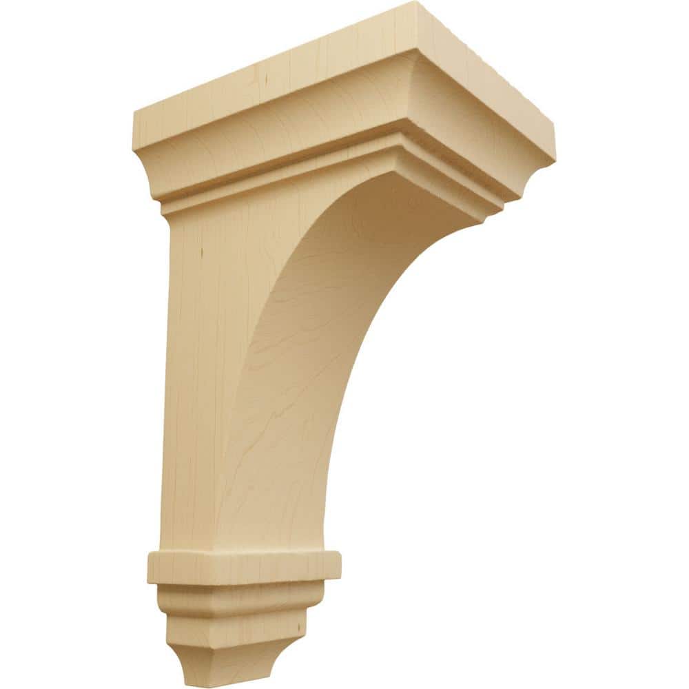 Alder Wood Traditional Small Jefferson Corbel, 8" Height