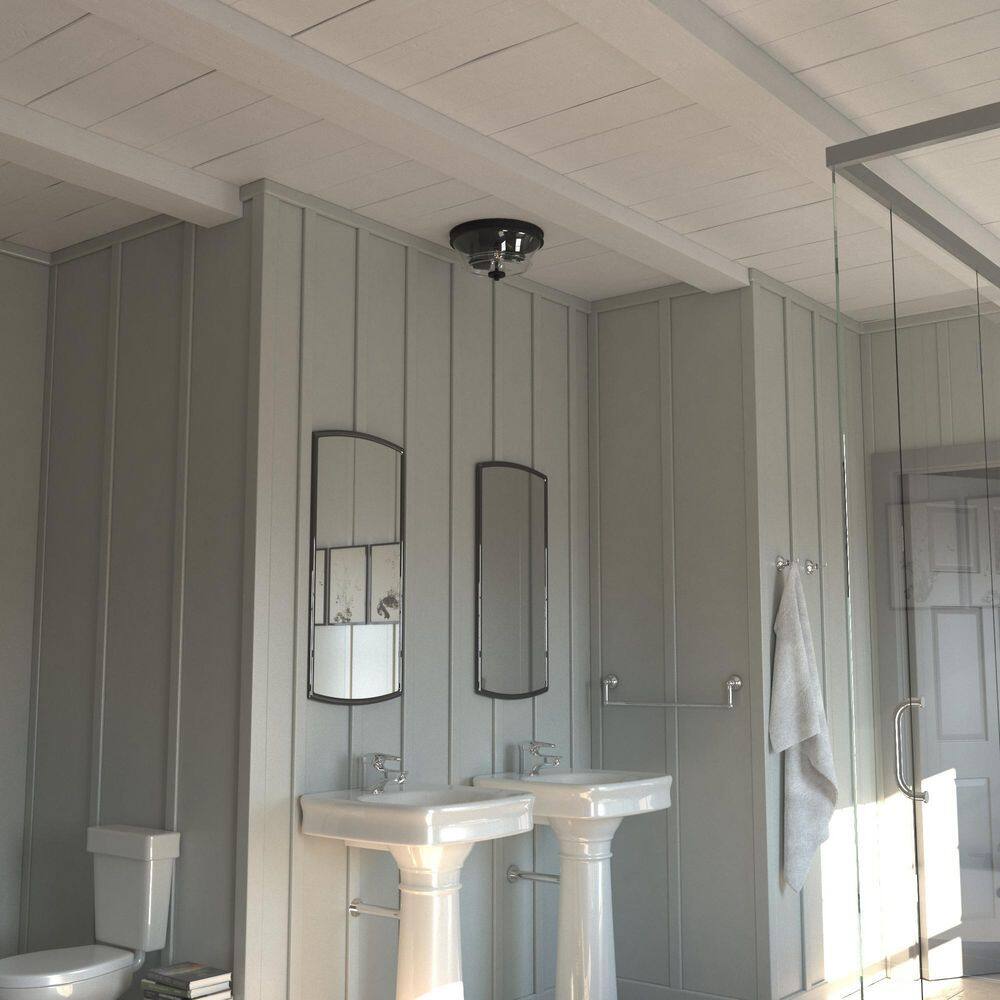 Toledo 13" Matte Black Industrial Farmhouse Flush Mount Light
