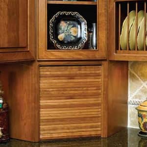 24 in. x 18 in. Cherry Face Frame Veneer Tambour Door and Track Kit