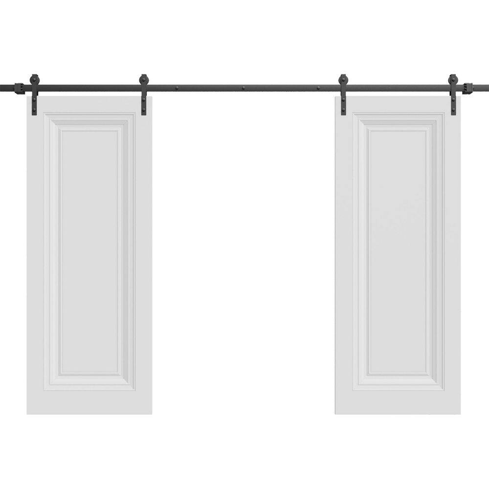 7111 56 in. x 84 in. Sold Core White Color Wood Sliding Barn Door with Hardware Kit price history on PriceWatchPro