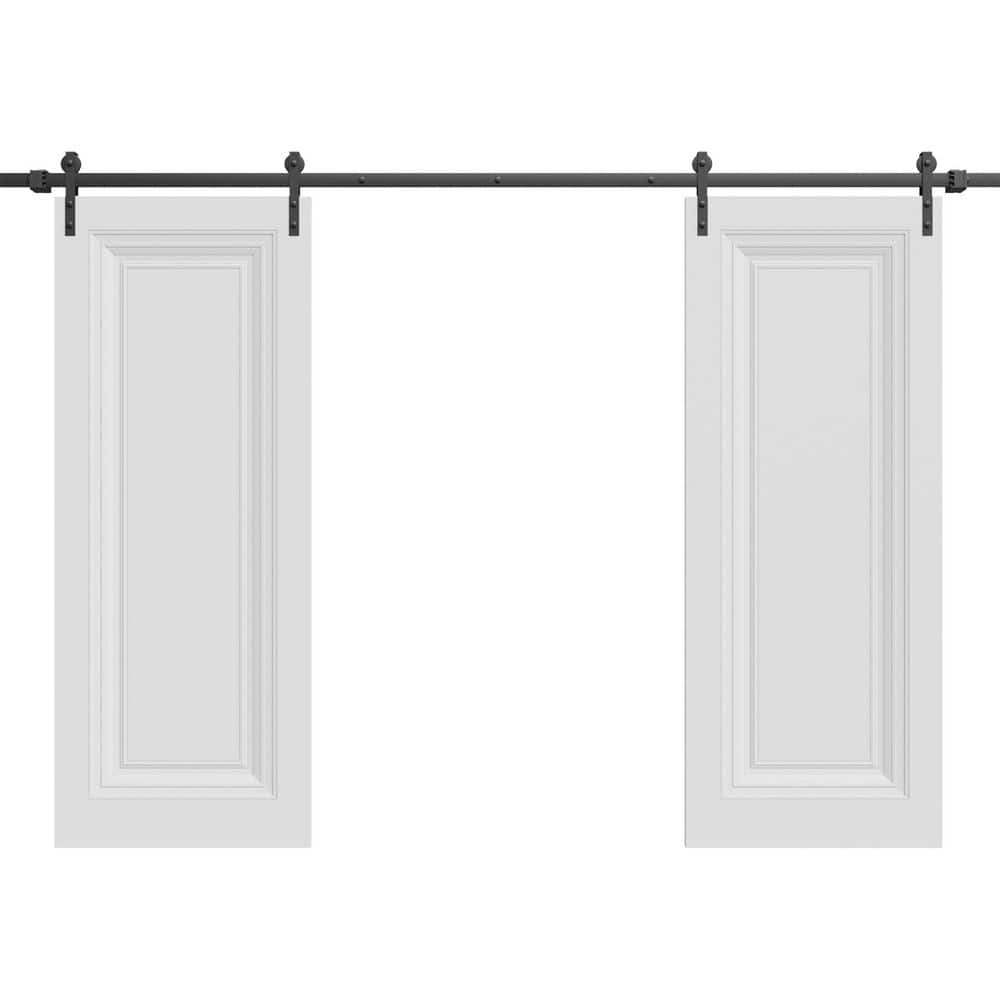 7111 72 in. x 80 in. Sold Core White Color Wood Sliding Barn Door with Hardware Kit price history on PriceWatchPro