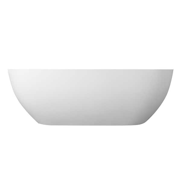 Altair Ryder 69 in. x 30 in. Soaking Bathtub with Center Drain in Matte White