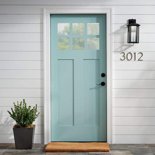 5 in. Satin Nickel Floating or Flush House Number 0