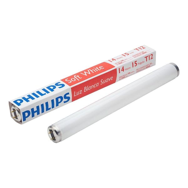 Philips 14-Watt 15 in. Linear T12 Fluorescent Tube Light Bulb Soft White (3000K)