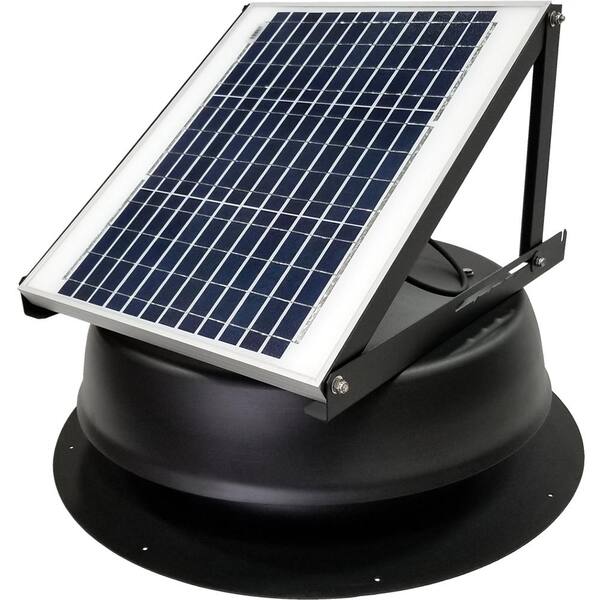 Cardinal Ventilation 20-Watt 1275 CFM Ultra-Low Profile Black Solar Powered Attic  Fan CV-2000-ULP - The Home Depot