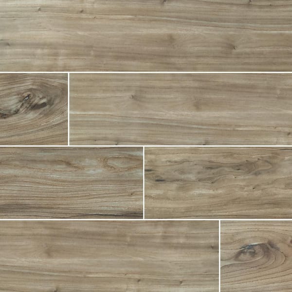 MSI Take Home Tile Sample-Alina Teak 4 in. x 4 in. Polished Porcelain Floor And Wall Tile