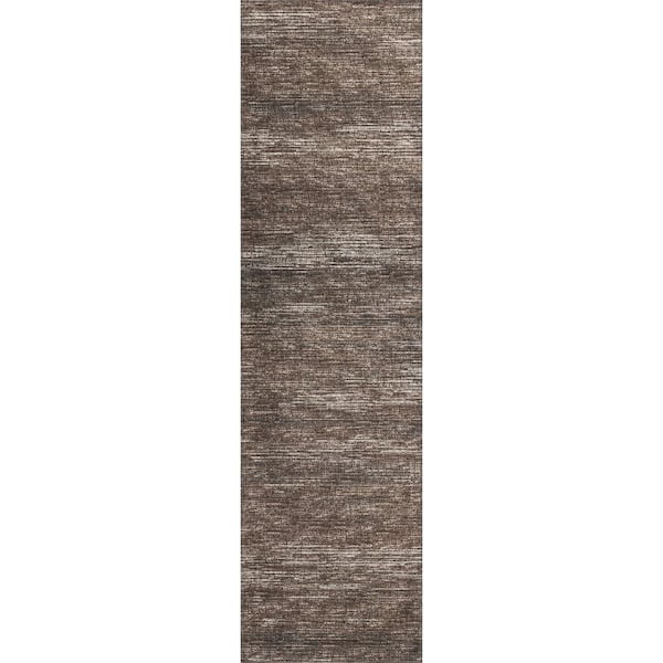 Addison Rugs Marston Brown 2 ft. 3 in. x 7 ft. 6 in. Geometric Indoor/Outdoor Area Rug