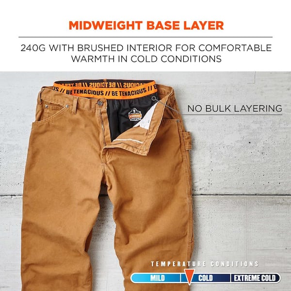 Milwaukee Men's Large Black WORKSKIN Base Layer Pants 441B-L - The Home  Depot