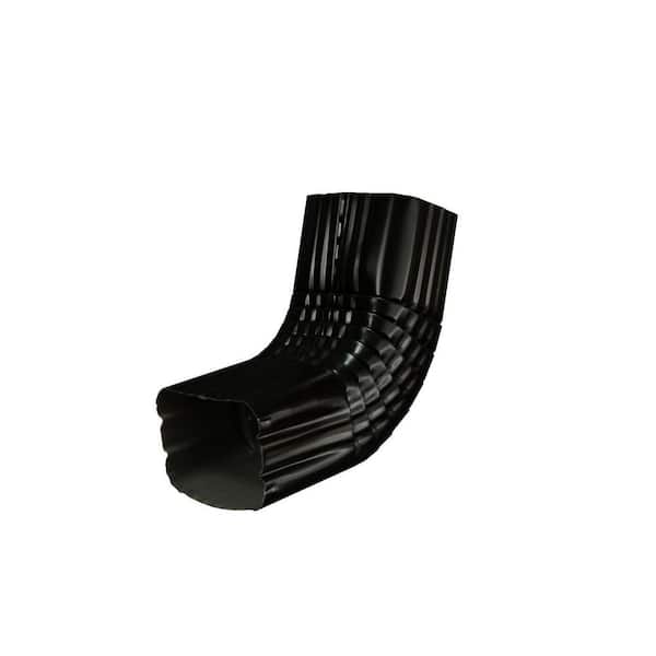 2 in. x 3 in. Black Aluminum Downspout A-Elbow