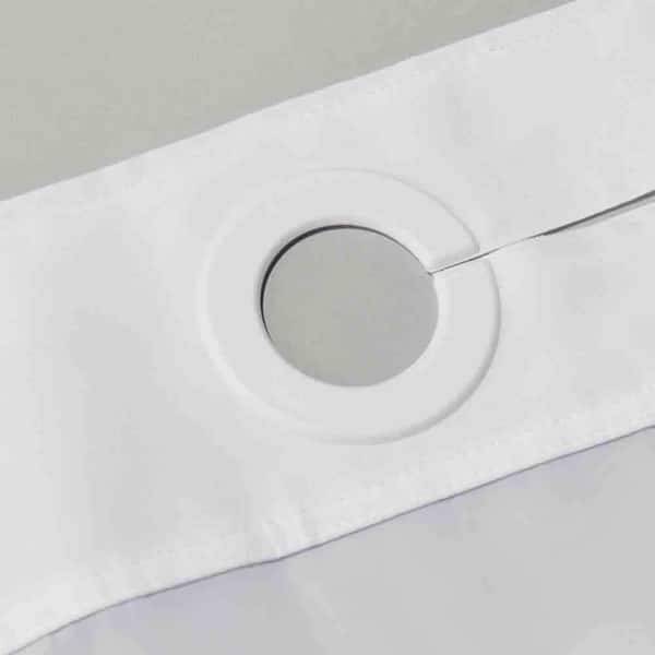 Waffle 71 in. W x 74 in. L Polyester Shower Curtain in White