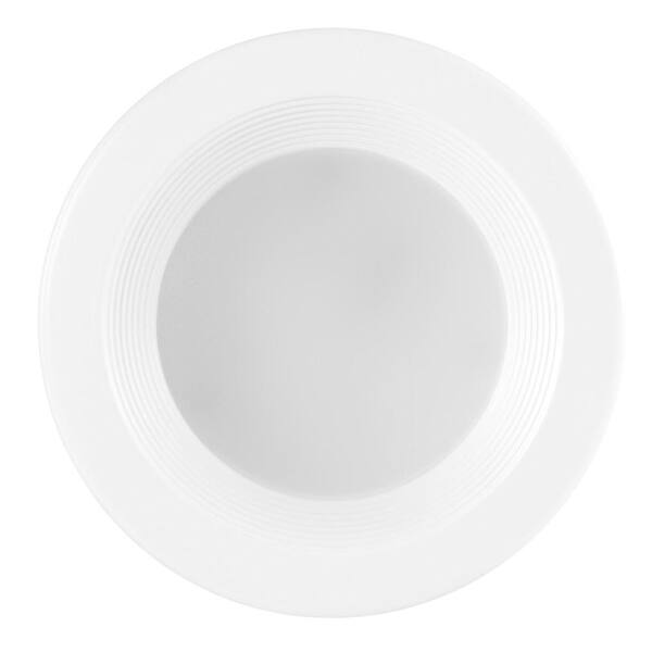 Globe Electric 4 In White Integrated Led Recessed Retrofit Lighting Trim 4 Pack 91153 The Home Depot