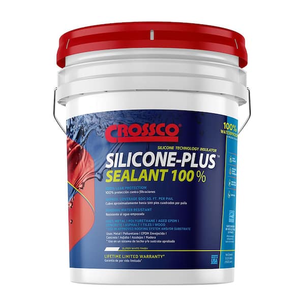 Crossco Silicone-Plus Roof Sealant 100% Silicone - 5 Gal.