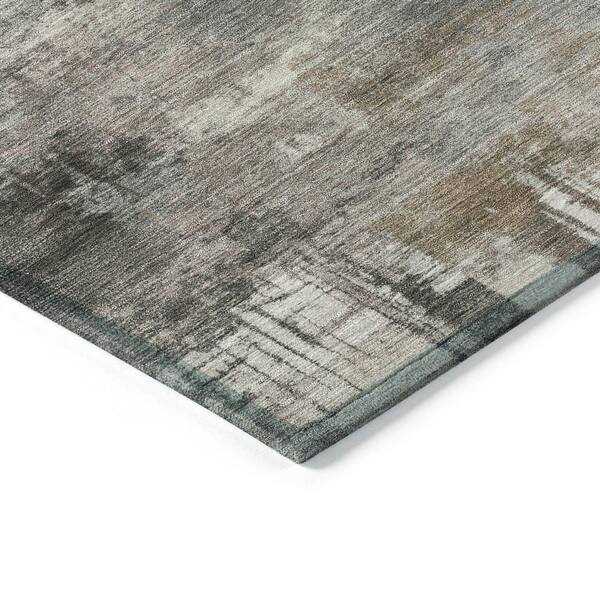 Chantille Machine Washable Indoor/Outdoor Abstract ACN2069 Pewter 9 ft. x 12 ft. Area Rug