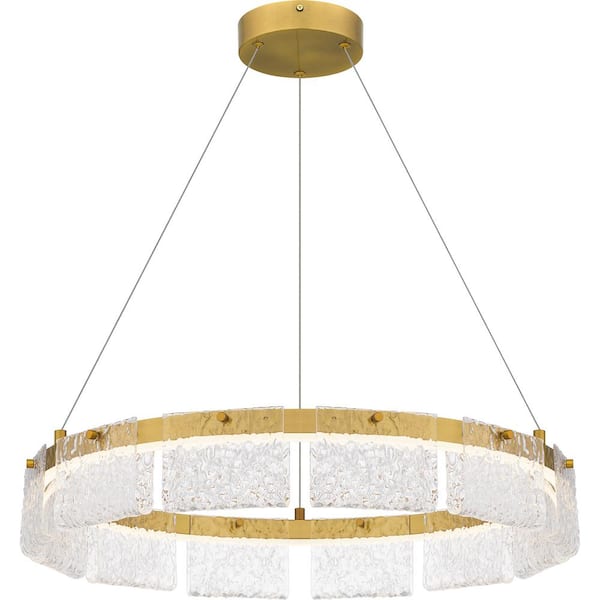 Quoizel Alice 31-Watt Brushed Gold Integrated LED Pendant Light
