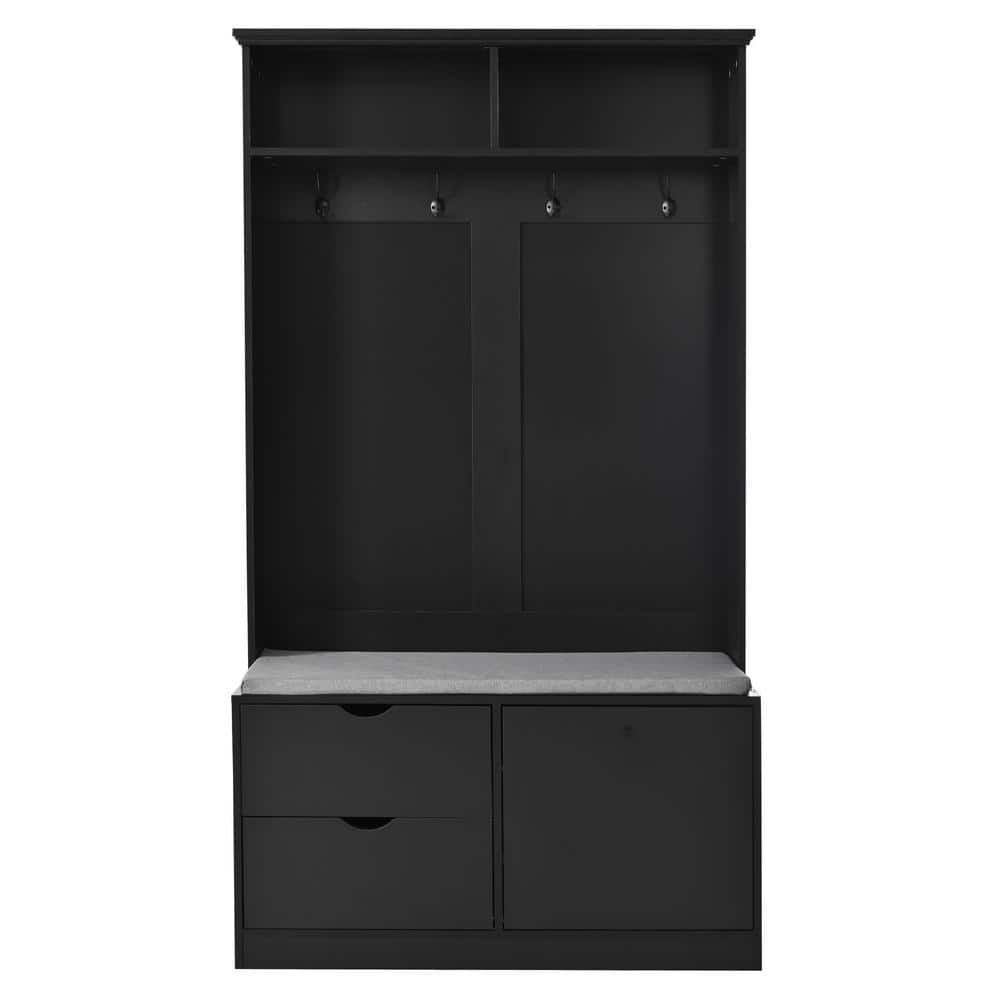 40.6 Wide Hall Tree with Shoe Storage Bench for Hallway, Entryway, Living R