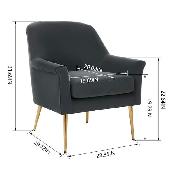 Blairmore Charcoal Gray Upholstered Accent Chair