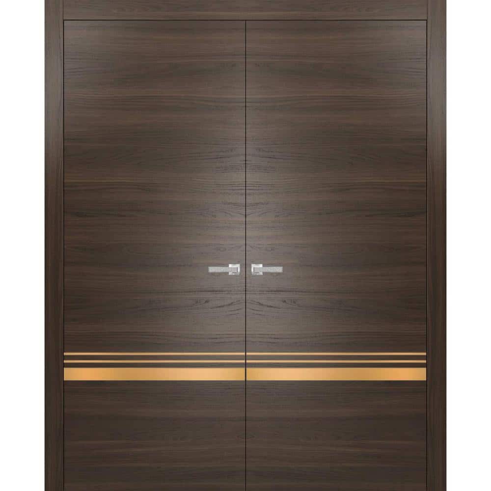 36 in. x 80 in. 2 Panel Chocolate Ash Finished Solid Wood with Honeycomb Sliding Door with Hardware price history on PriceWatchPro