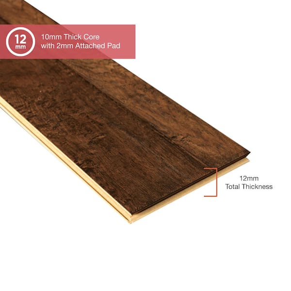 Pergo Outlast+ Somerton Auburn 12 mm T x 7.4 in. W Waterproof Laminate Wood Flooring (19.63 sq. ft./case)
