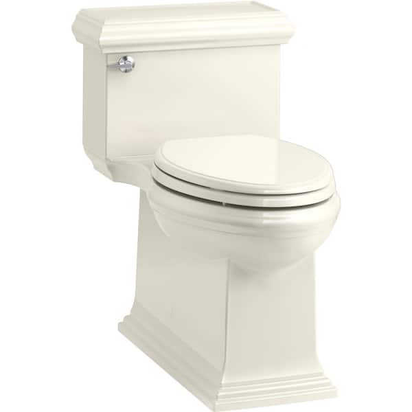 KOHLER Memoirs Classic 1-Piece 1.28 GPF Single Flush Elongated Toilet in Biscuit, Seat Included