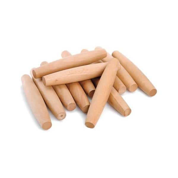 8 Inch Wood Natural Finish Rolling Pin Non-Stick Dough Roller for Baking Pie Cookie Pasta Dumpling 12-Pack