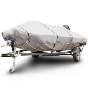 Sportsman 1200 Denier 12 ft. to 14 ft. Long (Beam Width Up To 68 in.) Gray Flat Front Boat Cover Size BTSD-1