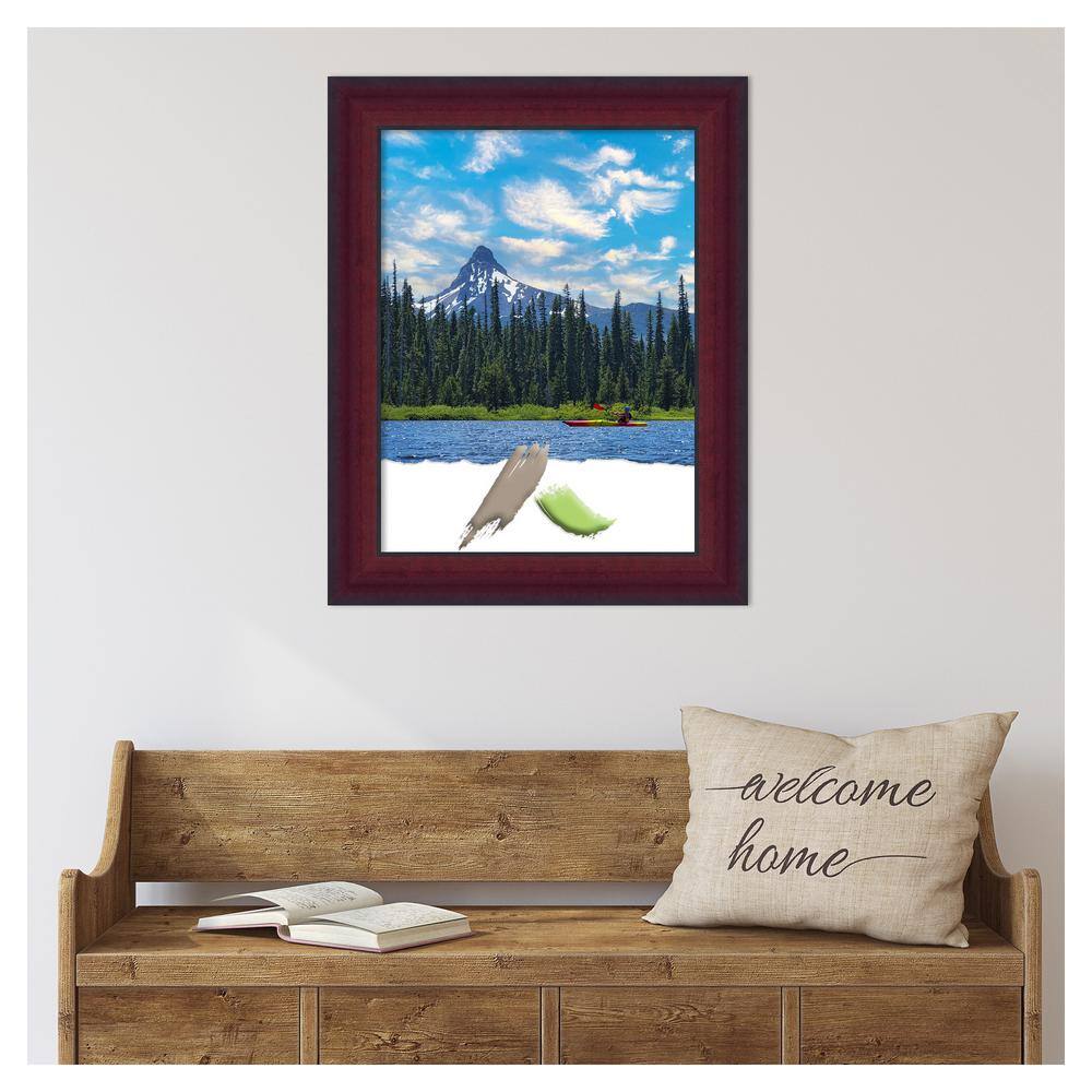 Classic Black and Cherry Wood Rectangular Wall Frame