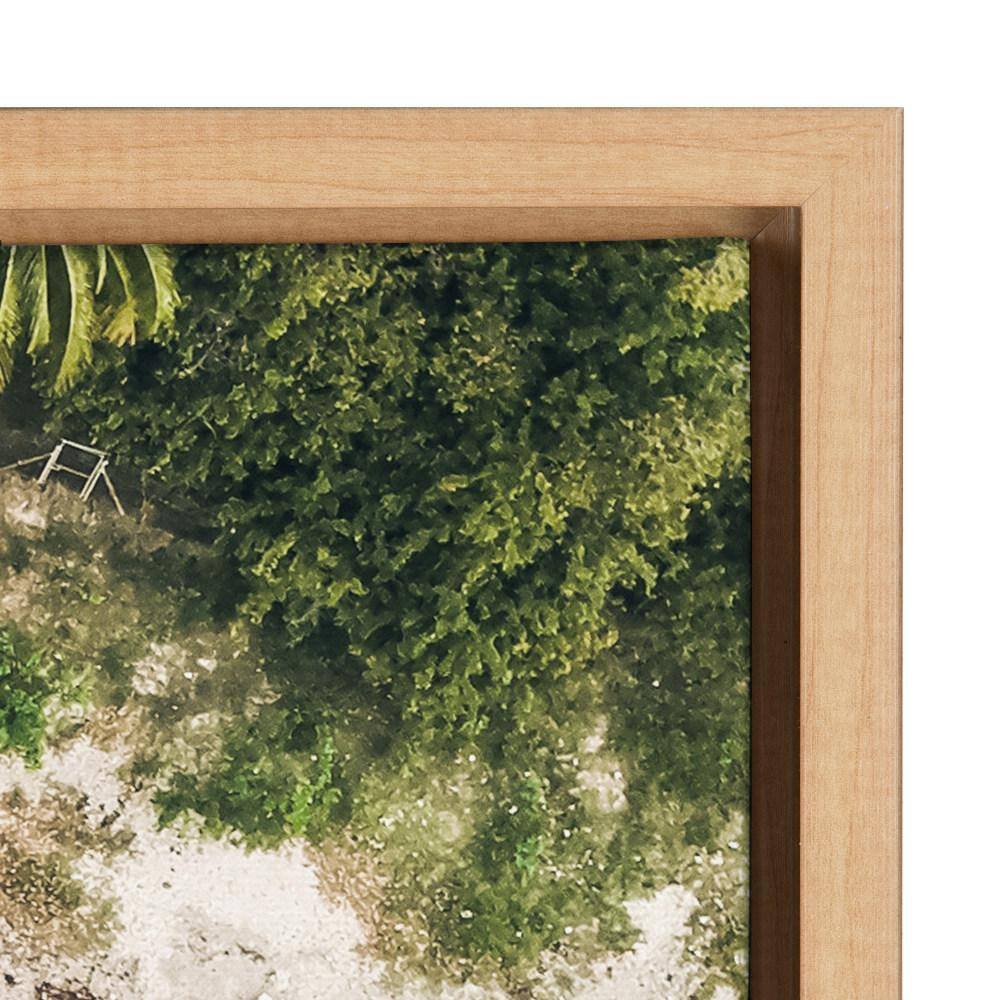 Tropical Beach Aerial View Framed Canvas Print