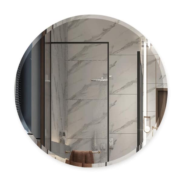 Fab Glass and Mirror Medium Round Beveled Glass Mirror (24 in. H x 24 in. W)