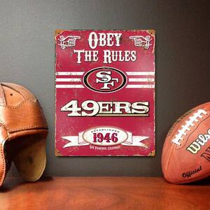 14.5 in. H x 11.5 in. D Heavy Duty San Francisco 49'Ers Embossed Metal Sign Wall Art
