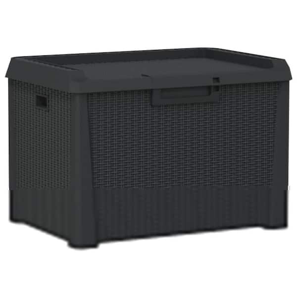Modern 33 Gal. Gray Plastic Outdoor Deck Box