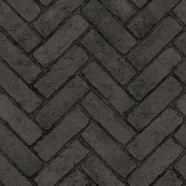 Chesapeake Canella Black Pre-Pasted Non-Woven Wallpaper Sample