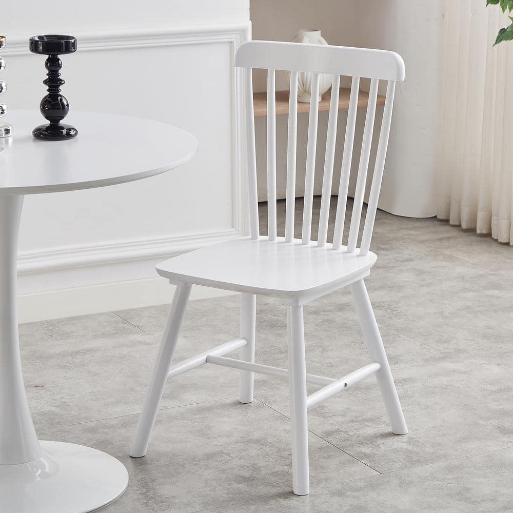 Gracie Oaks Windsor 15.7" Wide Solid Wood Slat Back Dining Chair (Set of 4)