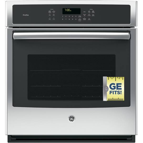 GE Profile 27 in. Single Electric Smart Wall Oven with Convection Self-Cleaning and Wi-Fi in Stainless Steel