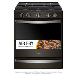 5.8 cu. ft. Smart Slide-In Gas Range with Air Fry, When Connected in Fingerprint Resistant Black Stainless