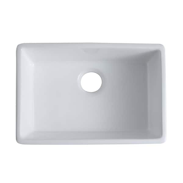 Satico Apron-Front Ceramic 33 in. Single Bowl Farmhouse Kitchen Sink